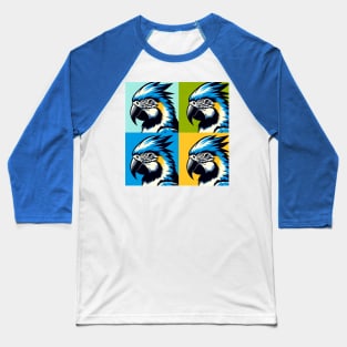 Pop Blue-Headed Parrot Art - Cool Birds Baseball T-Shirt